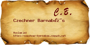 Czechner Barnabás névjegykártya