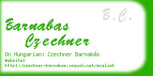 barnabas czechner business card
