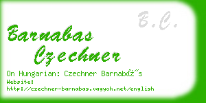 barnabas czechner business card